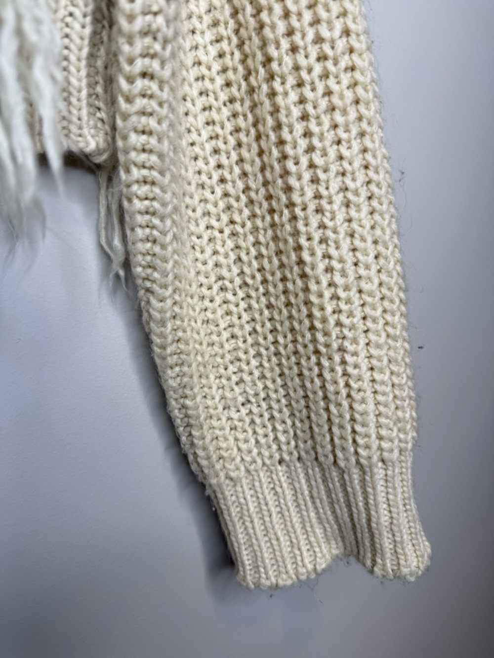 Hayden Los Angeles cream crochet crop sweater - Picture 6 of 7